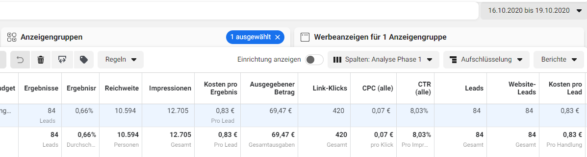 SE-Recrouting Auswertung Oktober 2020